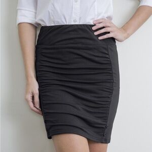 Black Body Esteem Pencil Scrunch Black Short Skirt Simply Noelle NEW Size S/M
